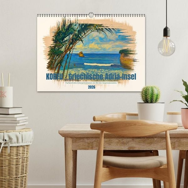 Produktbild: Korfu - Griechische Adria-Insel (Wandkalender 2026 DIN A3 quer), CALVENDO Monatskalender