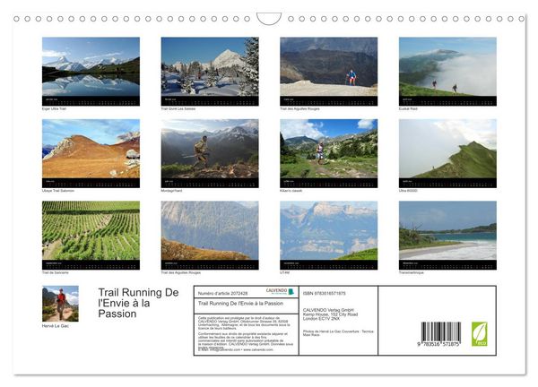Produktbild: Trail Running De l'Envie &agrave; la Passion (Calendrier mural 2026 DIN A3 vertical), CALVENDO calendrier mensuel