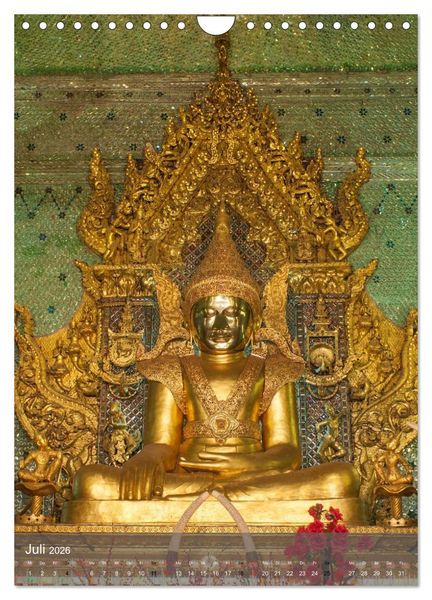 Produktbild: Buddha - Harmonie und Gelassenheit (Wandkalender 2026 DIN A4 hoch), CALVENDO Monatskalender