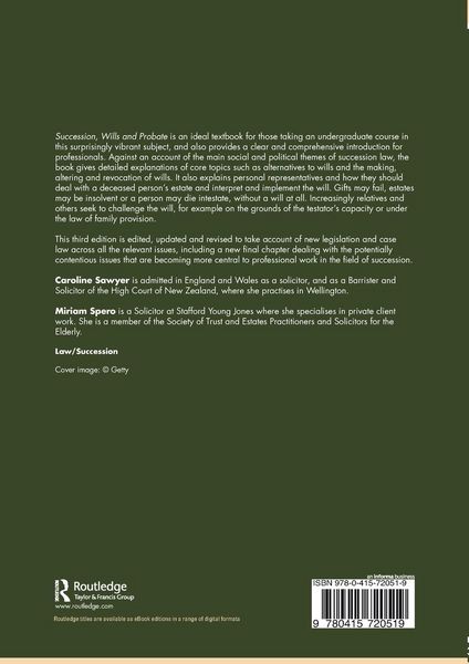 Produktbild: Succession, Wills and Probate