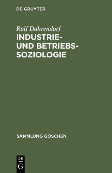 Produktbild: Industrie- und Betriebssoziologie