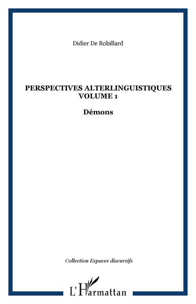 Produktbild: Perspectives alterlinguistiques Volume 1