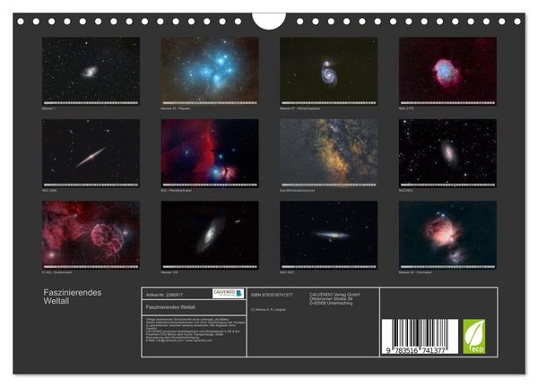 Produktbild: Faszinierendes Weltall (Wandkalender 2026 DIN A4 quer), CALVENDO Monatskalender