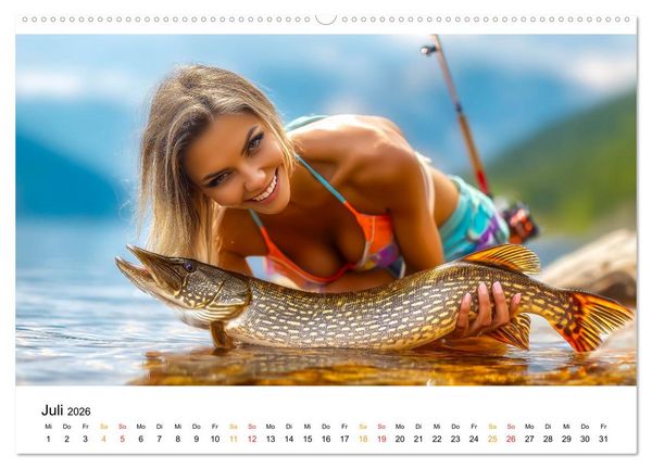 Produktbild: Hei&szlig; auf Hecht (Wandkalender 2026 DIN A2 quer), CALVENDO Monatskalender