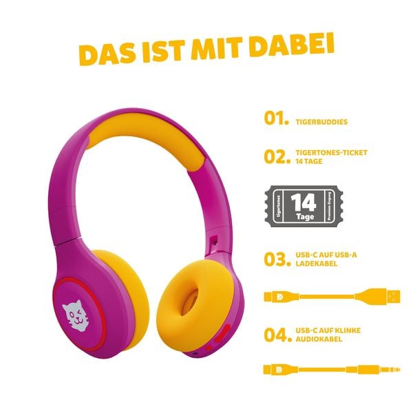 Produktbild: Tiger Media - Tigerbuddies Kinderkopfh&ouml;rer - Crazy Pink