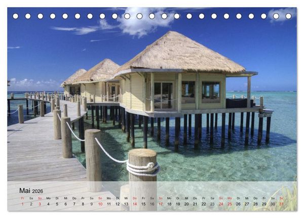 Produktbild: S&uuml;dseetr&auml;ume. Paradiese im Pazifik (Tischkalender 2026 DIN A5 quer), CALVENDO Monatskalender