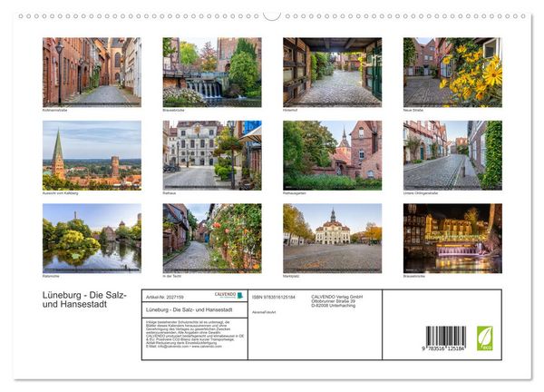 Produktbild: L&uuml;neburg - Die Salz- und Hansestadt (hochwertiger Premium Wandkalender 2026 DIN A2 quer), Kunstdruck in Hochglanz