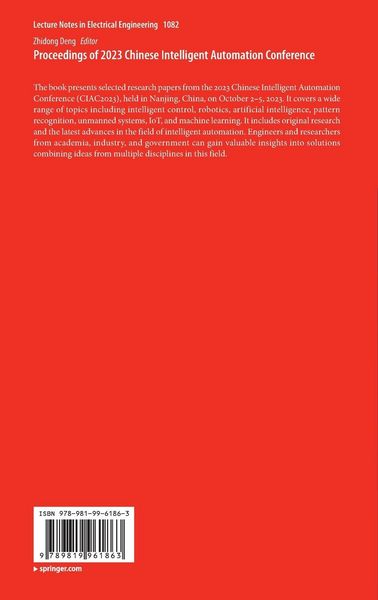 Produktbild: Proceedings of 2023 Chinese Intelligent Automation Conference