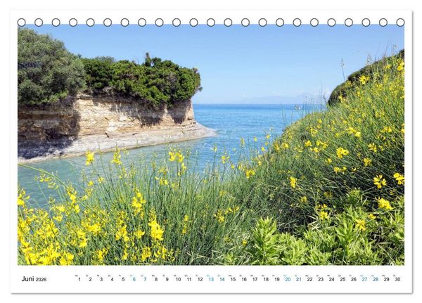 Produktbild: Korfu - Perle an der Adria. Natur, Kultur und Canal D'Amour (Tischkalender 2026 DIN A5 quer), CALVENDO Monatskalender