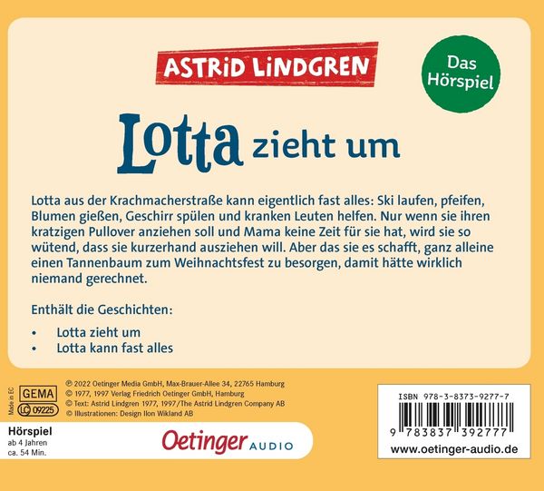Produktbild: Lotta zieht um. Das H&ouml;rspiel