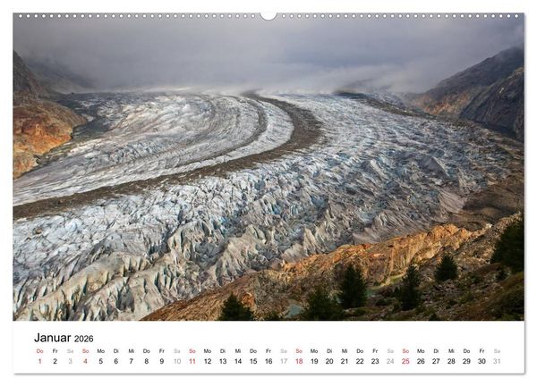 Produktbild: Mystische Schweizer Berglandschaften - Momente in der Natur (hochwertiger Premium Wandkalender 2026 DIN A2 quer), Kunstdruck in Hochglanz