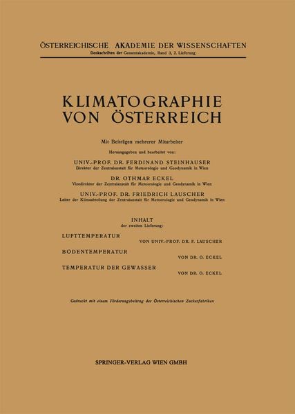 Produktbild: Klimatographie von &Ouml;sterreich