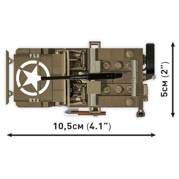 Produktbild: COBI Historical Collection 3133 - Willys MB, Jeep, WWII, Ma&szlig;stab 1:35, Bausatz, 132 Teile, 1 Figur