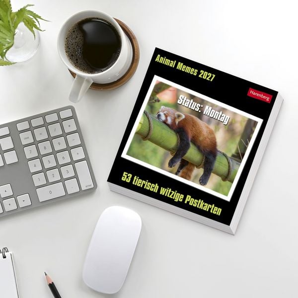 Produktbild: Animal Memes Postkartenkalender 2027 - 53 tierisch witzige Postkarten
