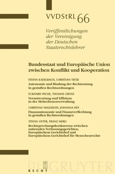 Produktbild: Bundesstaat und Europ&auml;ische Union zwischen Konflikt und Kooperation