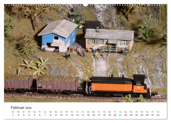 Produktbild: Miniaturbahnen international (hochwertiger Premium Wandkalender 2026 DIN A2 quer), Kunstdruck in Hochglanz