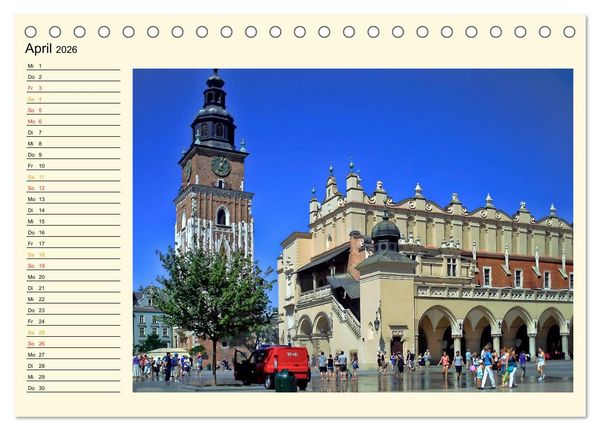 Produktbild: Krakau - das polnische Florenz (Tischkalender 2026 DIN A5 quer), CALVENDO Monatskalender