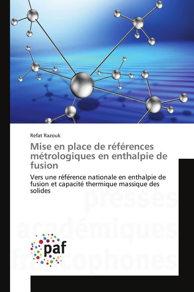Produktbild: Mise en place de r&eacute;f&eacute;rences m&eacute;trologiques en enthalpie de fusion