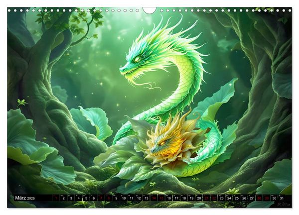 Produktbild: Mythos trifft Botanik &ndash; Die geheimnisvollen Drachenpflanzen (Wandkalender 2026 DIN A3 quer), CALVENDO Monatskalender