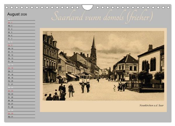 Produktbild: Saarland - vunn domols (frieher) (Wandkalender 2026 DIN A4 quer), CALVENDO Monatskalender