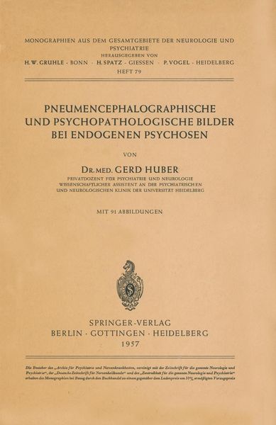 Produktbild: Pneumencephalographische und Psychopathologische Bilder bei Endogenen Psychosen