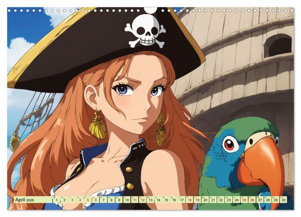 Produktbild: Anime Piraten - Waifu Edition (Wandkalender 2026 DIN A3 quer), CALVENDO Monatskalender