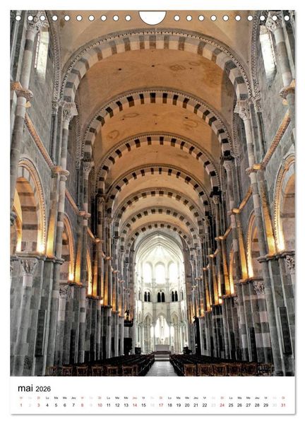 Produktbild: V&eacute;zelay en lumi&egrave;re (Calendrier mural 2026 DIN A4 horizontal), CALVENDO calendrier mensuel