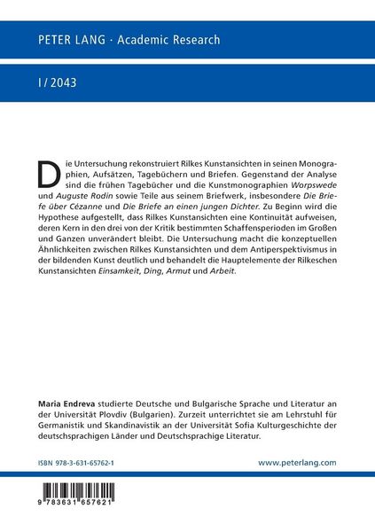 Produktbild: Die Kunstauffassung in Rilkes kunstkritischen Schriften