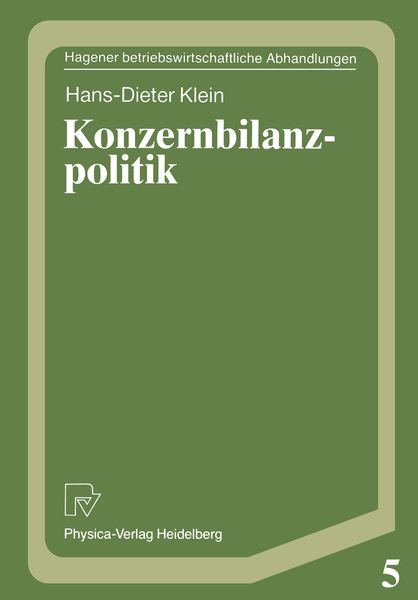 Produktbild: Konzernbilanzpolitik