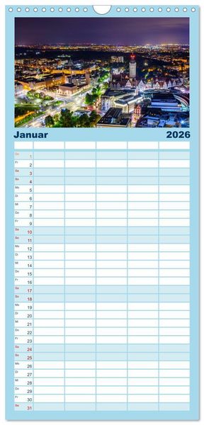 Produktbild: Familienplaner 2026 - Reiseziele in Deutschland mit 5 Spalten (Wandkalender, 21 x 45 cm) CALVENDO