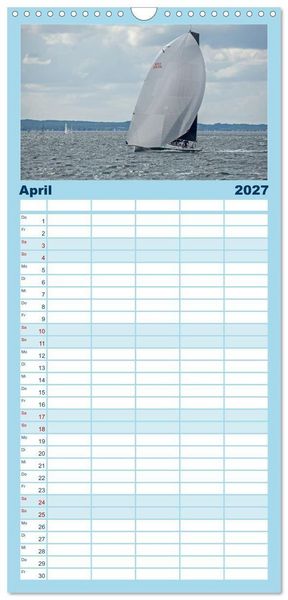 Produktbild: Familienplaner 2027 - Segelboote - Eleganz in Vollendung mit 5 Spalten (Wandkalender, 21 x 45 cm) CALVENDO