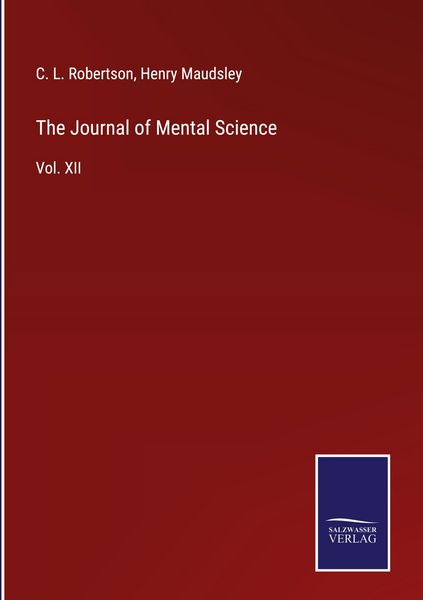 Produktbild: The Journal of Mental Science