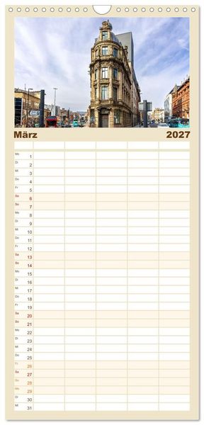 Produktbild: Familienplaner 2027 - Faszination Liverpool mit 5 Spalten (Wandkalender, 21 x 45 cm) CALVENDO