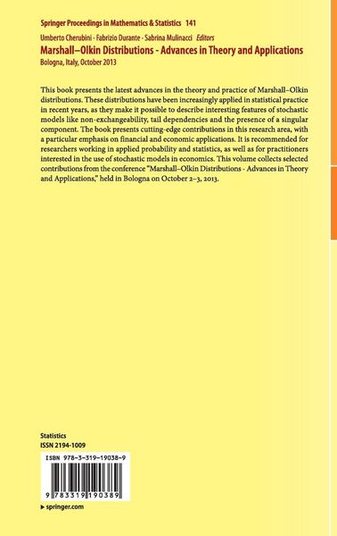 Produktbild: Marshall Olkin Distributions - Advances in Theory and Applications