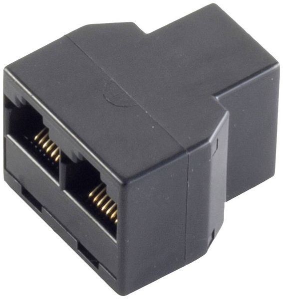 Shiverpeaks Western Adapter [1x RJ12-Buchse 6p6c - 2x RJ12-Buchse 6p6c] Schwarz