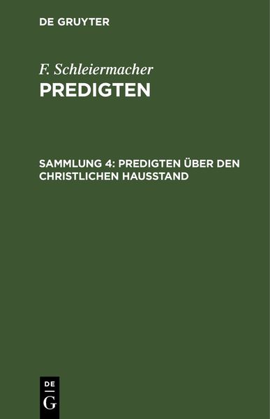 Produktbild: Predigten &uuml;ber den christlichen Hausstand