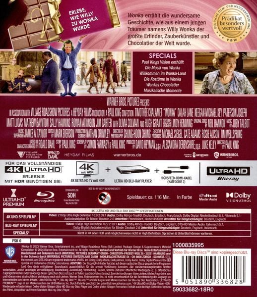 Produktbild: Wonka (4K Ultra HD) (+ Blu-ray)