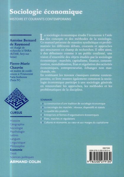 Produktbild: Sociologie &eacute;conomique - Histoire et courants contemporains