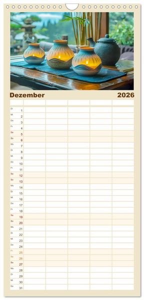 Produktbild: Familienplaner 2026 - Lichtvolle Stillleben mit 5 Spalten (Wandkalender, 21 x 45 cm) CALVENDO
