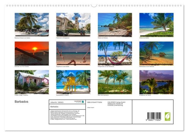 Produktbild: Barbados (hochwertiger Premium Wandkalender 2026 DIN A2 quer), Kunstdruck in Hochglanz