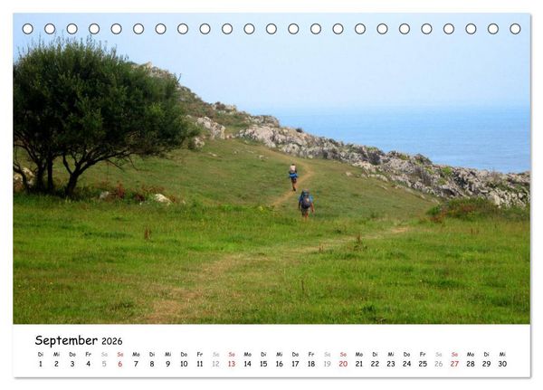 Produktbild: Camino del norte - K&uuml;stenweg (Tischkalender 2026 DIN A5 quer), CALVENDO Monatskalender