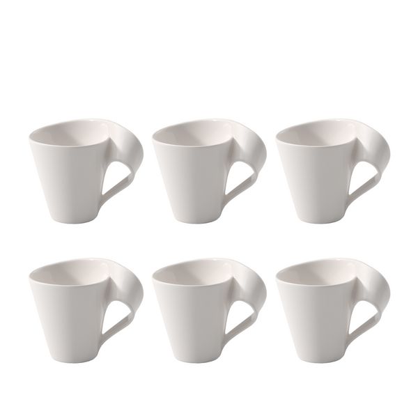 Villeroy & Boch Newwave Kaffeebecher, 6Stk, Weiß