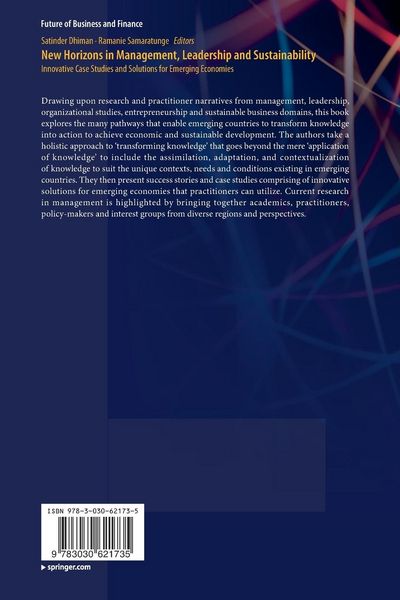 Produktbild: New Horizons in Management, Leadership and Sustainability