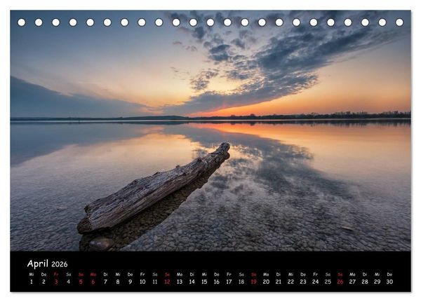 Produktbild: silent minutes - Lichtstimmungen im 5-Seen-Land (Tischkalender 2026 DIN A5 quer), CALVENDO Monatskalender