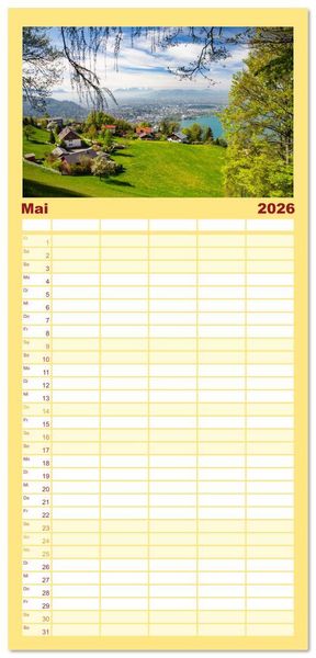 Produktbild: Familienplaner 2026 - Momente am Bodensee mit 5 Spalten (Wandkalender, 21 x 45 cm) CALVENDO