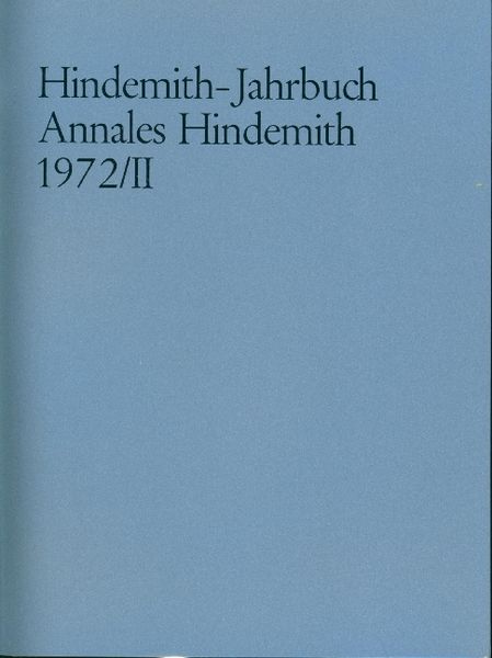 Produktbild: Hindemith-Jahrbuch
