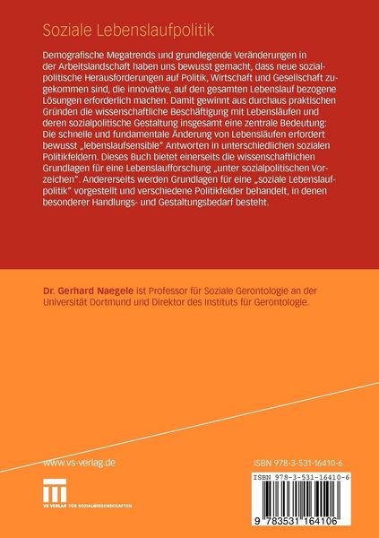 Produktbild: Soziale Lebenslaufpolitik