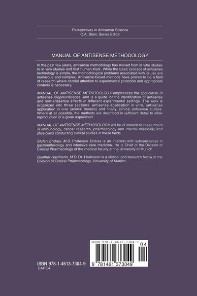 Produktbild: Manual of Antisense Methodology