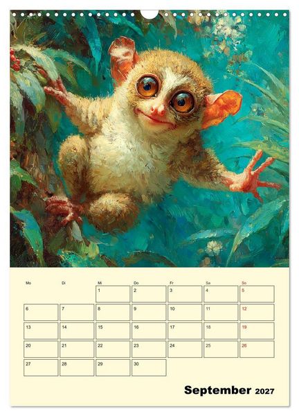 Produktbild: Koboldmakis. Kleine H&uuml;ter des Dschungels (Wandkalender 2027 DIN A3 hoch), CALVENDO Monatskalender