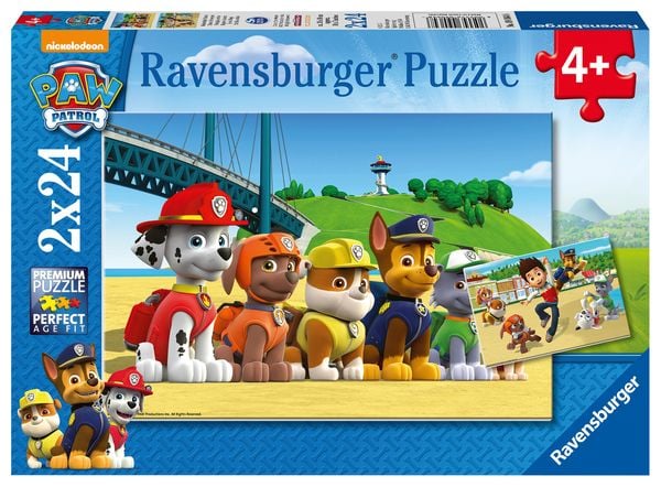 Puzzle Ravensburger Heldenhafte Hunde 2 X 24 Teile